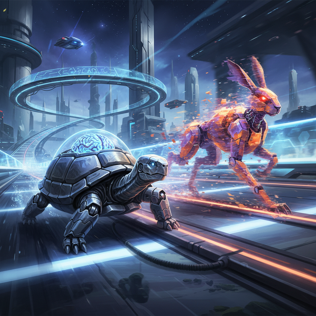 Speed vs. Depth: The Tortoise and the Hare in AI Generation